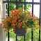 12 Bundles UV-Resistant Artificial Outdoor Flowers – Faux Silk & Plastic Plants for Window Box, Front Porch, Hanging Planters & Garden Decor (Orange Red)